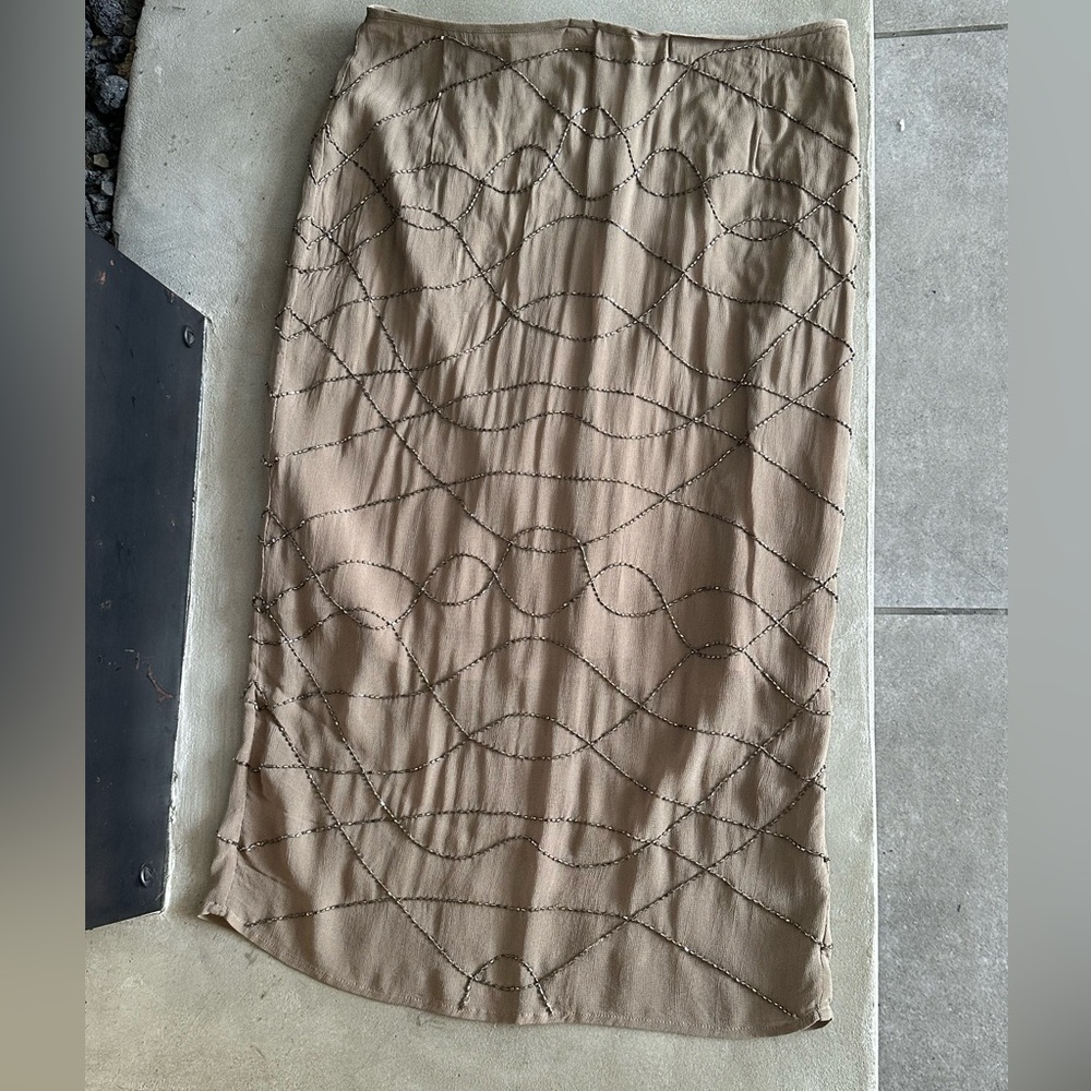 Chan Luu Beaded Silk Skirt - Designer sz 2
